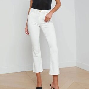 L’AGENCE White Ankle Jeans Cropped Denim Sleek Modern Fit